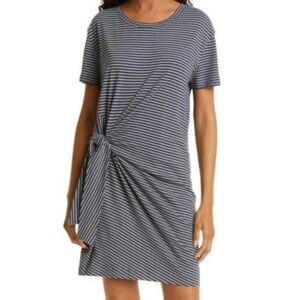Vince Women Size M Striped Knot-Front Women Dress